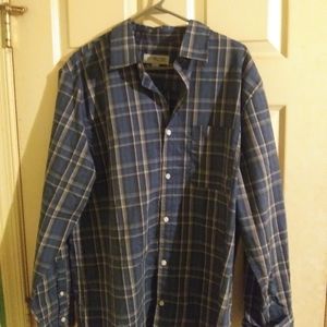 Blue plaid Sun River dress shirt